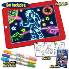 Petrice Magic Sketch Drawing Pad Light Up Led Glow Board Draw Sketch Create Doodle Art Write Learning Tablet Drawing Materials Home And Kitchen C In 2020 Drawing Pad