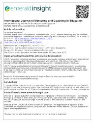 In a program where senior tenured a key factor in a successful mentoring relationship seems to be the process used in mentoring rather than who the mentor and mentee are. Pdf Teacher Mentoring And The Reflective Practitioner Approach