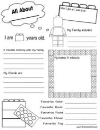 Then cut out the puzzle pieces. Free Lego All About Me Worksheet Printables