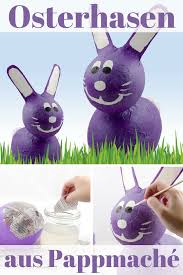 Osterhase Aus Pappmache Selbst De Osternest Basteln Pappmache Pappmache Basteln Fruhling Ostern
