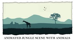 Animated Jungle Scene With Animals Co Channel Animated Jungle Scene Animation Green Screen Footage