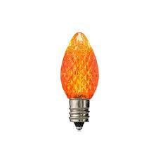 Holiday Lighting Outlet Faceted C7 Christmas Lights Orange Led Light Bulbs Holiday Decoration Wa Orange Led Lights Warm Christmas Decor C7 Christmas Lights