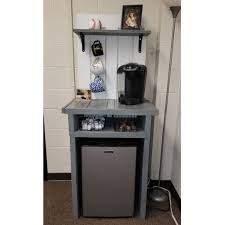Handmade Coffee Bar Mini Fridge Cabinet It Was Custom Built To Fit The Mini Fridge And Displays M Mini Fridge Cabinet Bar Furniture Small Refrigerator Cabinet