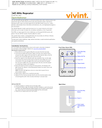 This can be very important, since a homeowner who. Rp01 345 Mhz Repeater User Manual Users Manual Vivint