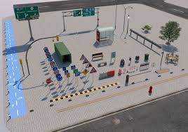 Road Street Collection 3d Model 3d Model Road Signage Street
