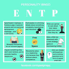 Entp Personality Bingo Entp Personality Type Entp Mbti Personality
