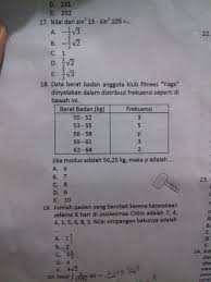 Maybe you would like to learn more about one of these? Tolong Di Bantu Jika Modus Dik 56 25 Kg Maka P Adlah Brainly Co Id