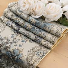 Ivory and white tapers are considered most appropriate for the most formal of dinner parties; Dining Table Runner Kitchen Table Runners European Floral Dining Table Centerpieces For Dinner Parties Elegant Table Runners Coffee Table Cloth With Tassels Prefer For Living Room Home Table Decor Blue 71 X11 Amazon Ca