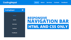 Responsive Navigation Menu Bar In Html Css In 2020 Css Css Tutorial Website Tutorial