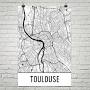 toulouse street map from www.modernmapart.com