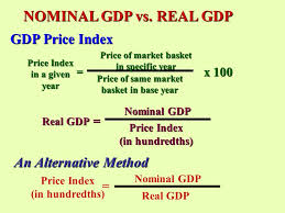 Similar to the nominal gross domestic product, real gdp measures the value of all services and products in a country in a certain period but takes into account the effect of inflation. Nominal Gdp Vs Real Gdp Ppt Download