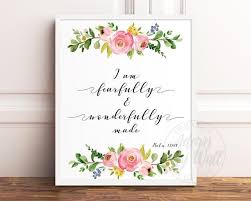 Psalm 139 14 I Am Fearfully And Wonderfully Made Baptism Etsy Christening Gifts For Girls Baptism Gifts Christening Gifts