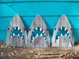 Shark Art Made Of Recycled Fence Wood Jaws Great By Johnbirdsong 28 00 Shark Decor Shark Art Wooden Shark