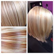 You can start as high or as low as you want to, depending on how many lowlights you want. Red Ginger Platinum Blonde Bob Fall Blonde Blonde Hair With Highlights Blonde Hair With Copper Lowlights Chic Short Hair