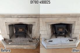 Working from the top down, spray your vinegar solution all over the bricks. Stone Fireplace Clean And Sealing Stamford 01780490025