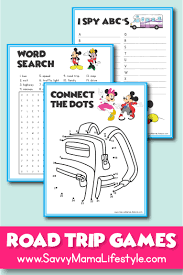 Therefore, we have created a selection of free printable road trip games , which are tried and tested by kids, to provide hours of entertainment on your family travels. Print These Free Disney Road Trip Games Perfect For Pre K Through Grade School Ages Roadtrip Familytravel D Disney Road Trip Road Trip Games Travel Games