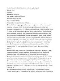 • error analysis is identifying, clasifying errors of a foreign language and giving solution. Error Analysis Pdf