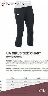 Under Armour Heatgear Capri Leggings Youth Girls Under Armour Heatgear Capri Leggings Black Youth Girls Med Large 1271021 Capri Leggings Under Armour Leggings