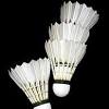 Badminton uses a feathered object called a shuttlecock, or like tennis, in badminton you hit a ball over a net with a racket. 1