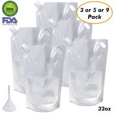 Cruise Ship Flask Kit Reusable Concealable Liquor Bags Sneak Or Smuggle Booze Alcohol 3x32oz 1x8oz Funnel Included Walmart Com Walmart Com