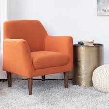 A mix of stationery & swivel dining chairs brings dynamic seating style to your space, with comfort & mobility. Mid Century Modern Scarlett Orange Fabric Living Room Armchair Ash4926