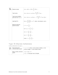 Ib Hl Math Formula Booklet 2021 Ingel Soong