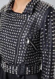 Bebe Leather Stud Jacket Studded Leather Jacket Studded Jacket Tops