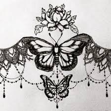 Lace Sternum Tattoo Google Search Sternum Tattoo Butterfly Tattoo Lace Butterfly Tattoo