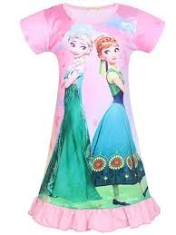 Girl S Nightie Nightdress Frozen Elsa Anna Short Sleeve Pyjamas Dress Walmart Com In 2020 Girls Dresses Summer Twiggy Dress Pretty Girl Dresses