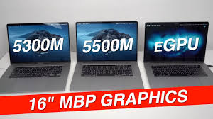 16 Macbook Pro Graphics Review 5300m Vs 5500m Vs Egpu Performance Youtube