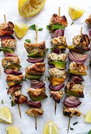 Greek Lemon Chicken Kebabs A Saucy Kitchen