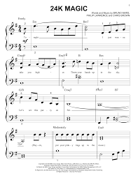 Magic is a desktop application. 24k Magic Big Note Piano Print Sheet Music Now