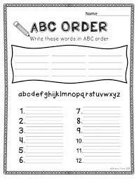 Spelling Activities A Freebie Abc Order Sheet First Grade Spelling Spelling Word Activities Spelling Lessons