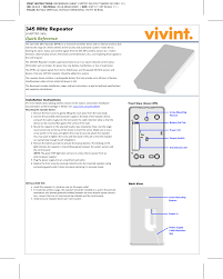 How do i replace a motion detector battery? Rp01 345 Mhz Repeater User Manual Users Manual Vivint