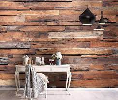 3d Retro Dark Wooden Board Effect Wallpaper Mural Peel And Etsy In 2021 Wood Grain Wallpaper Wood Wall Wood