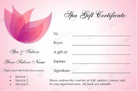 spa gift certificate template 22