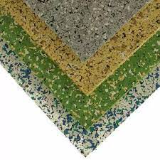 12 mm to 18 mm. Low Odor Non Slip Rubber Flooring Tiles Nuclear 1 4in W Color Flecks