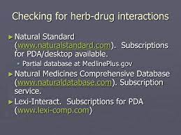 Ppt Herb Drug Interactions Powerpoint Presentation Free Download Id 1062035
