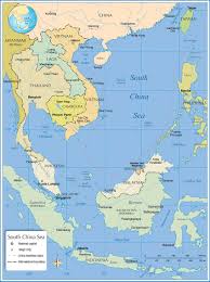 China has made the largest claim in the region, claiming territorial rights to waters throughout the region right up to national sea borders with most of its neighbors. South China Sea Map The Red Dotted Line Shows The Furthest Extent Of Download Scientific Diagram