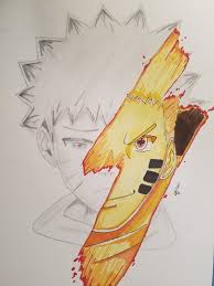 Dessin facile a faire manga naruto. Dessin Naruto Manga Kyubi Uzumaki Personnages Crayon Naruto