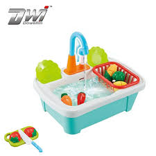 set realistic plastic kitchen sink toy