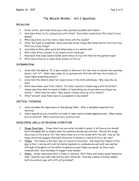 The Miracle Worker Act 2 Questions