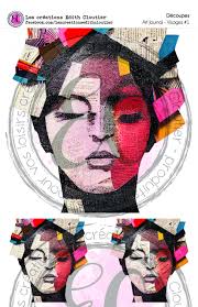 LES CREATIONS EDITH CLOUTIER ART JOURNAL VISAGES #1 FEUILE A DECOUPER