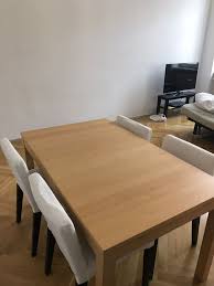 Ikea ess oder bürotisch mit lade. Esstisch Ausziehbar Ikea Bjursta Birke In 1150 Wien For 74 00 For Sale Shpock