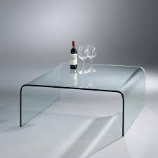 Curved triangular glass coffee table with oak legs. Buy Curved Glass Coffee Table By Dreieck Design U Tische