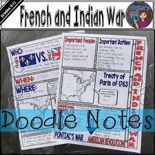 French And Indian War Doodle Notes Doodle Notes Social Studies Middle School Teaching History