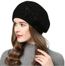 Streetwear Grunge Pastel Rhinestone Embroidered Flower Design Women S Knitted Cotton Beanie Hat In 2021 Hats For Women Winter Hats Winter Hats For Women