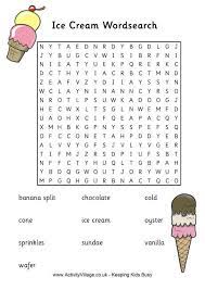 ice cream word search ice cream crafts ice cream sundae party ice cream printables