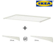 The algot shelves (and most other pieces) generally come in 3 standard widths as well: Ikea Algot Drying Rack Bracket White 38cm Shopee Malaysia
