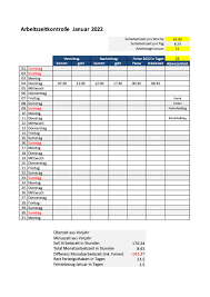 Vorlagen für wochen raporte / wochenkalender 2020 als pdf vorlagen zum ausdrucken : Zeiterfassung Excel Vorlage Schweiz Kostenlos Downloaden